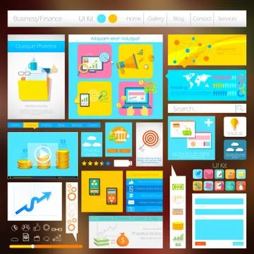 User Interface Design Stock Illustration