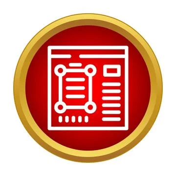 User interface design layout setting icon concept Illustrazione stock