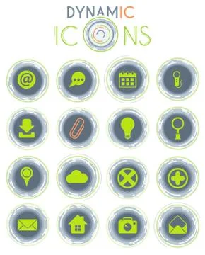 User interface dynamic icons Stock Illustration
