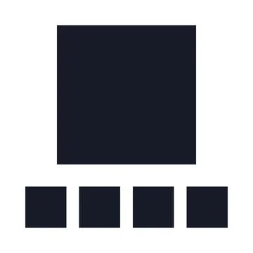 User interface element displaying content thumbnails Stock Illustration