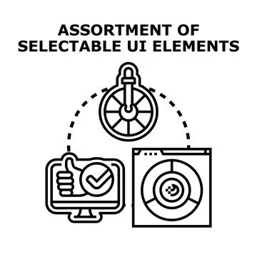 User interface elements concepts for digital design Illustrazione stock