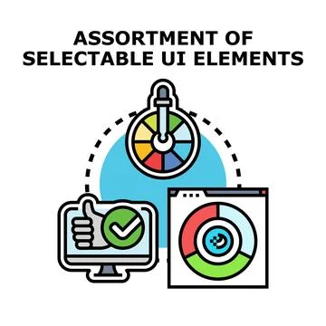 User interface elements concepts for digital design Stock-Illustration