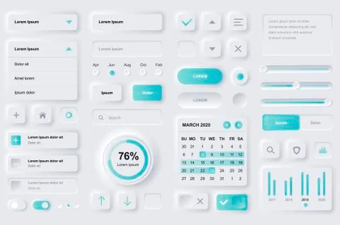 User interface elements for finance mobile app Illustrazione stock