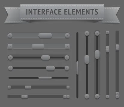 User interface elements Stock Illustration