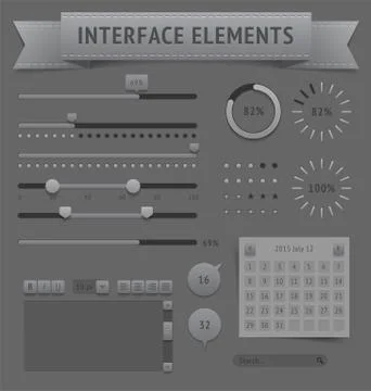 User interface elements Stock Illustration