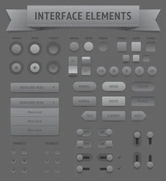 User interface elements Stock Illustration