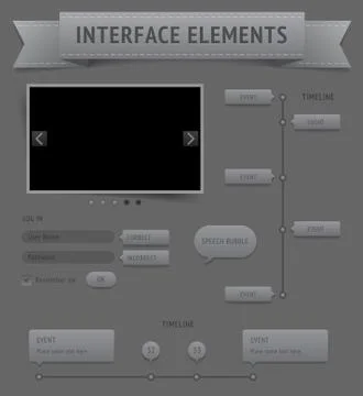 User interface elements Stock Illustration