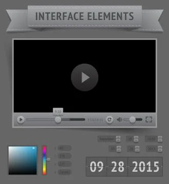 User interface elements Stock Illustration