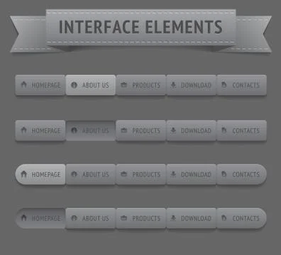 User interface elements Stock Illustration
