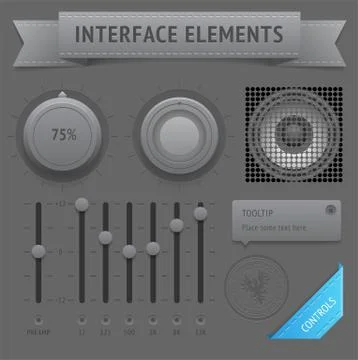 User interface elements Illustrazione stock