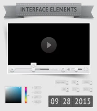 User interface elements Illustrazione stock
