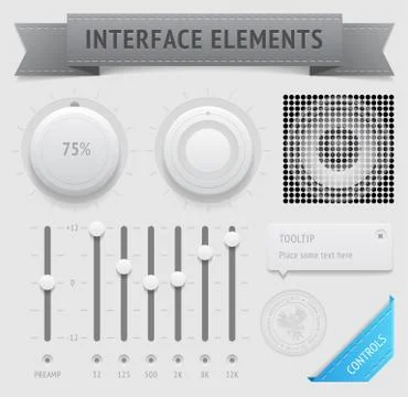 User interface elements Stock Illustration