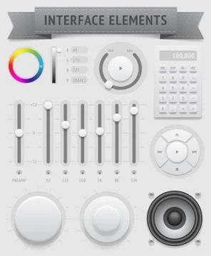 User interface elements Stock Illustration