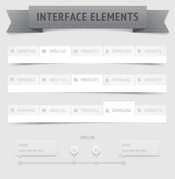 User interface elements Stock Illustration