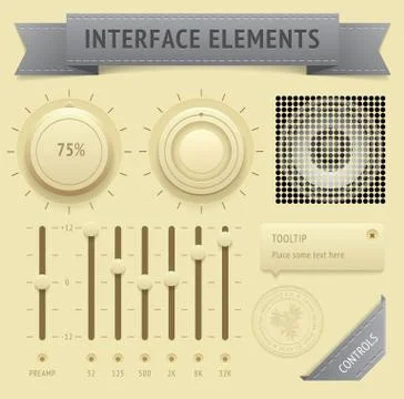 User interface elements Stock Illustration