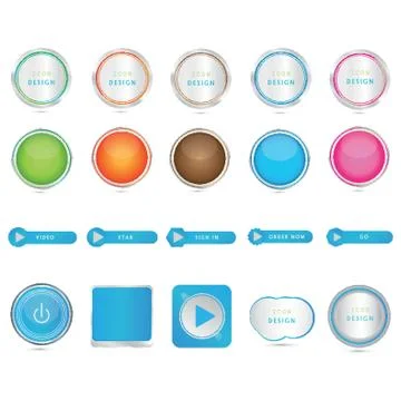 User Interface Elements Illustrazione stock