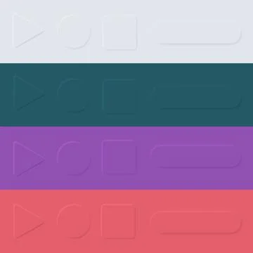 User interface elements for mobile app. UI buttons, icons set. Simple modern Stock Illustration