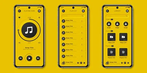User interface elements for mobile app Stock Illustration
