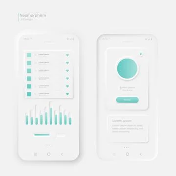 User interface elements for a mobile application. The layout of the phone screen Stock Illustration