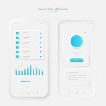 User interface elements for a mobile application. The layout of the phone screen Stock Illustration