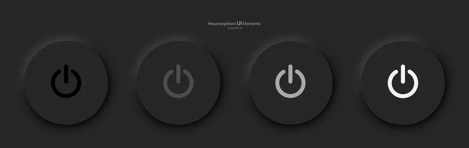 User interface elements for mobile devices in the style of neumorphism, UI, UX 스톡 일러스트