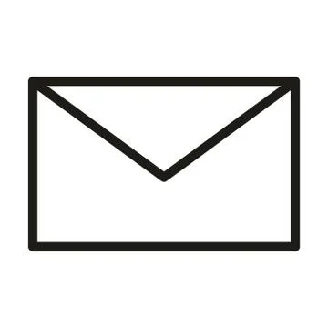 User interface email message communication linear style Ilustración de archivo