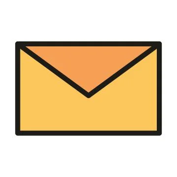 User interface email message communication linear and fill style Ilustración de archivo