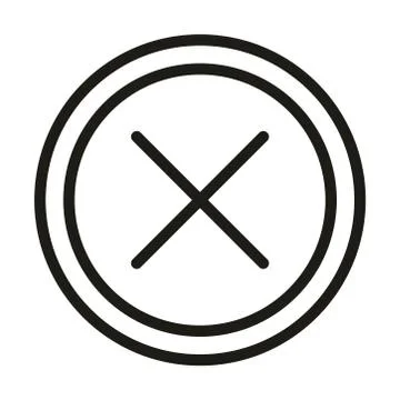 User interface error operating system button linear style Stock Illustration
