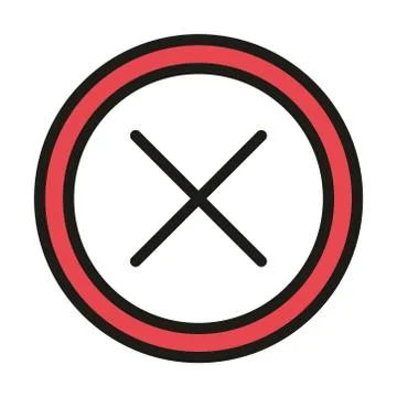 User interface error operating system button linear and fill style Stock Illustration