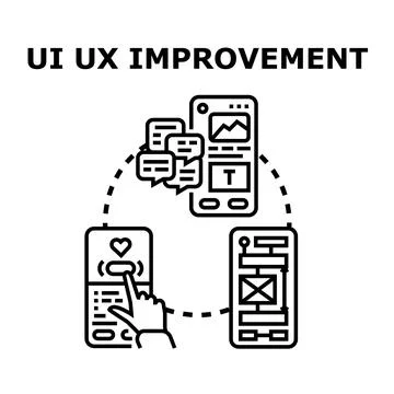 User interface experience improving development process Stock Illustration