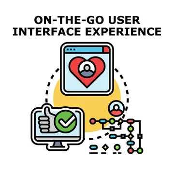 User interface experience optimizing digital product flow Ilustración de archivo