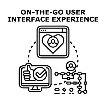 User interface experience optimizing digital product flow Stock Illustration