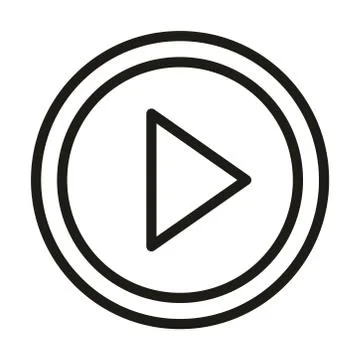 User interface forward button linear style Illustrazione stock