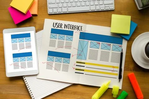 USER INTERFACE Global Address Browser Internet Website Design Software Medi.. Foto stock