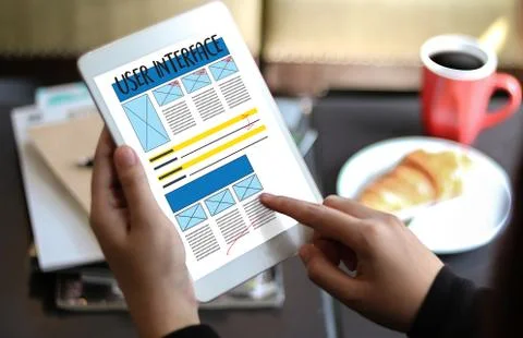 USER INTERFACE Global Address Browser Internet Website Design Software Medi.. Stock Photos