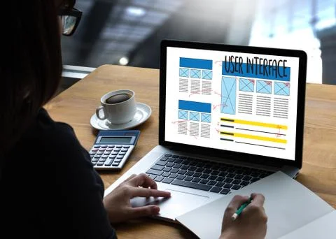 USER INTERFACE Global Address Browser Internet Website Design Software Medi.. Foto stock