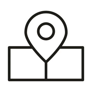 User interface gps navigation pointer location linear style Ilustração Stock