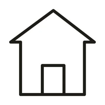 User interface homepage web button linear style Stock Illustration