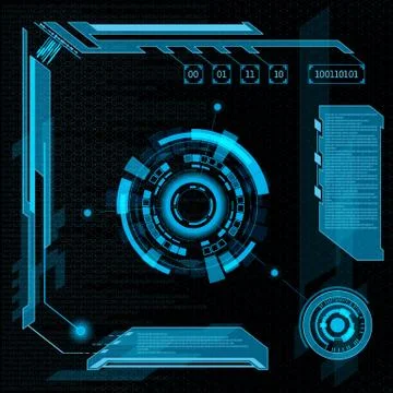 User interface HUD. Ilustración de archivo