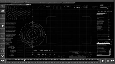 User Interface HUD template. Stockbeeldmateriaal 104573555