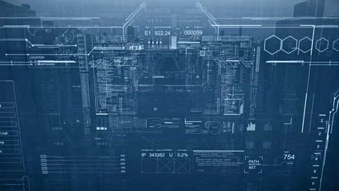 User Interface HUD.Technological intro. Stock Footage 109161507