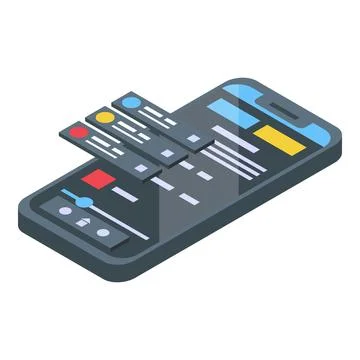 User interface icon, isometric style Stock Illustration
