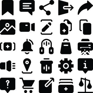 User Interface Icon Set Stock Illustration