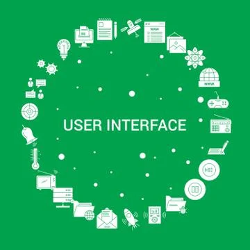 User Interface  Icon Set. Infographic Vector Template Illustrazione stock