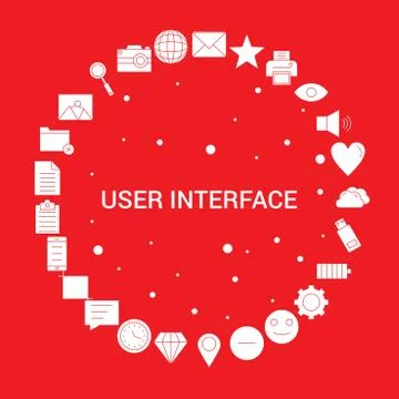 User Interface  Icon Set. Infographic Vector Template イラスト素材
