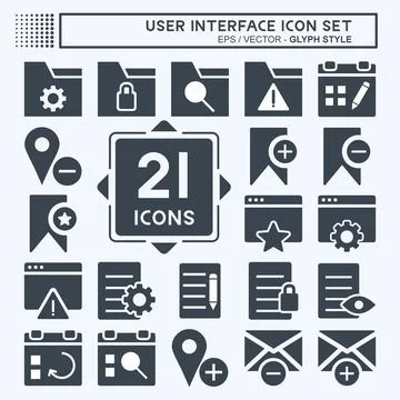 User Interface Icon Set. suitable for Web Interface symbol. glyph style. simp イラスト素材