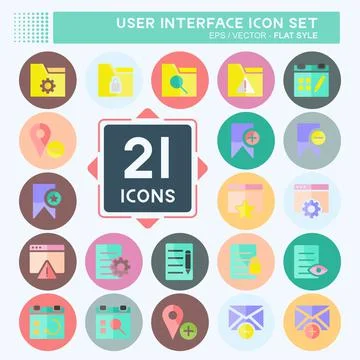 User Interface Icon Set. suitable for Web Interface symbol. flat style. simpl イラスト素材