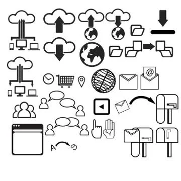 ?user interface icon set vector Stock Illustration