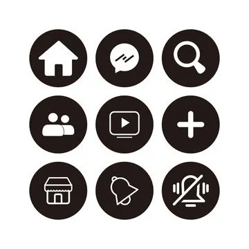 User interface icon set vector design symbol of web site and mobile app Illustrazione stock