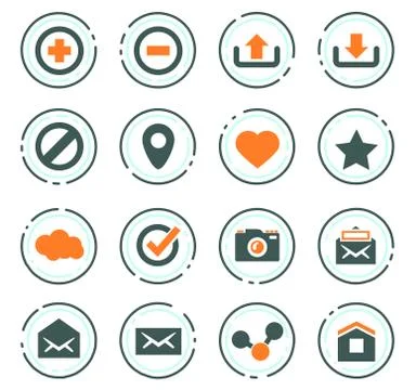 User Interface icons set Illustrazione stock